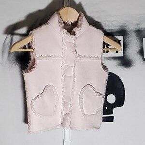 Gymboree Faux Suede Pink Vest Sz M (4 yrs)
